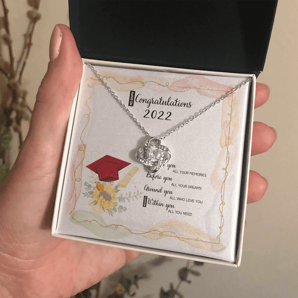 Within You All You Need Love Knot Necklace Graduation Gift For Daughter Toptrendygear