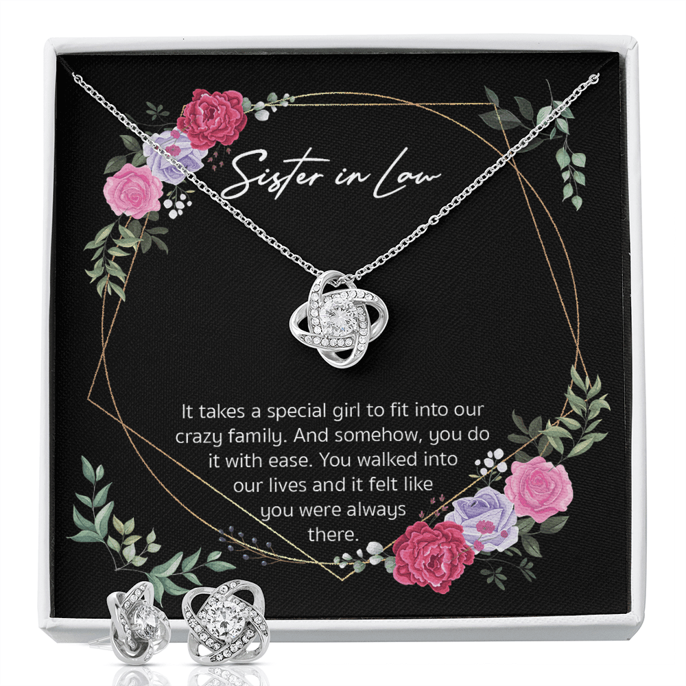 Gift For Sister In Law It Takes A Special Girl To Fit Into Our Family Love Knot With Free Earrings