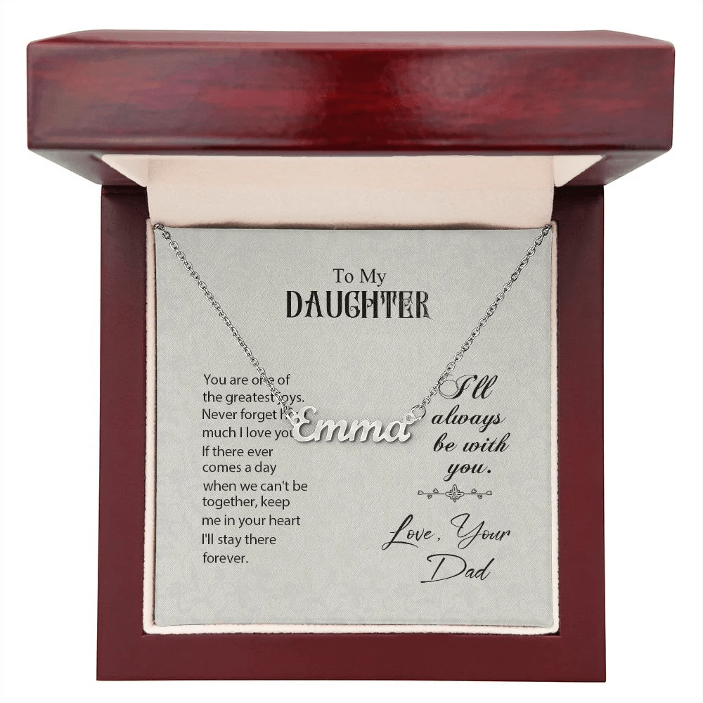 Daughter Necklace You Are One Of The Greatest Joys From Dad Personalized Name Necklace