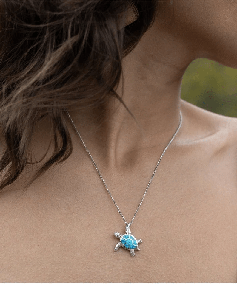 Gift For Wife I Just Want To Be Your Last Everything Opal Turtle Necklace Toptrendygear