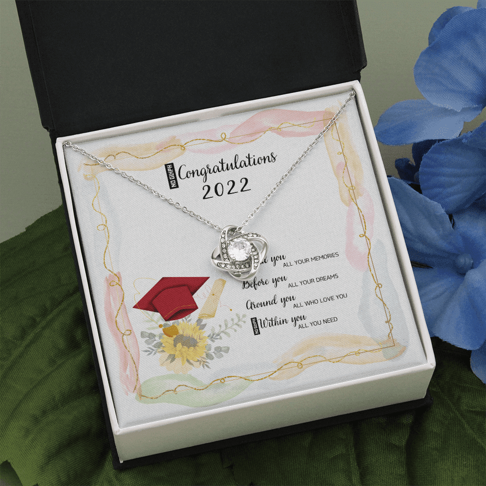Within You All You Need Love Knot Necklace Graduation Gift For Daughter Toptrendygear