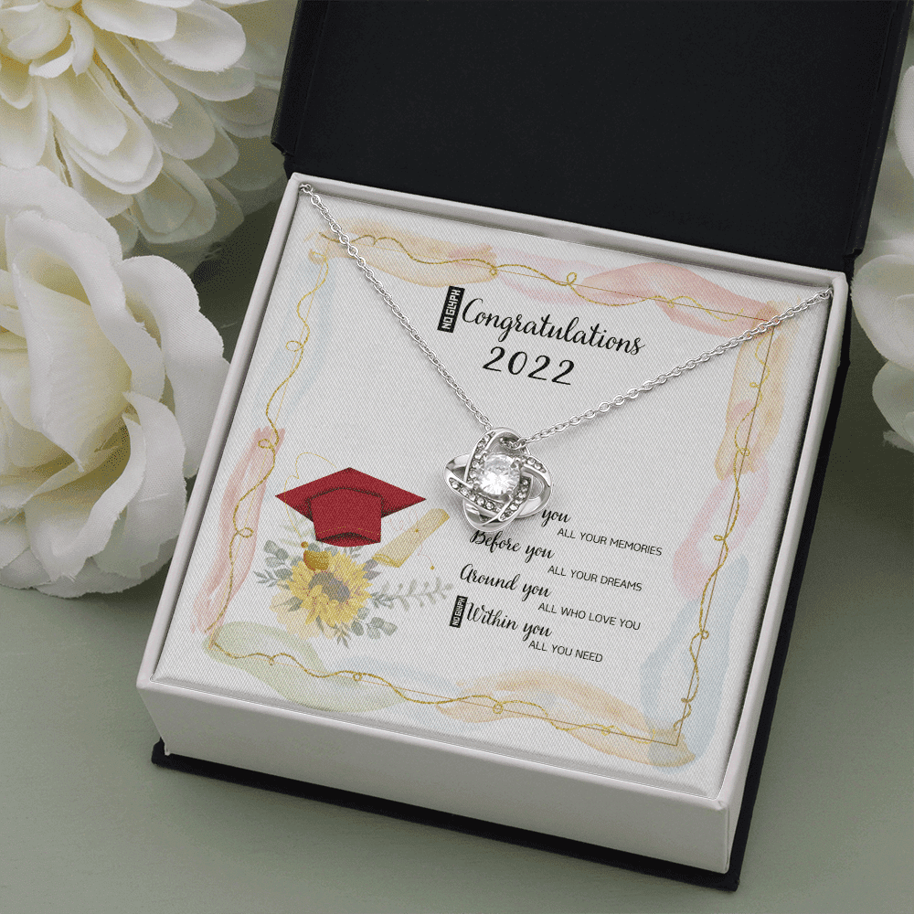 Within You All You Need Love Knot Necklace Graduation Gift For Daughter Toptrendygear