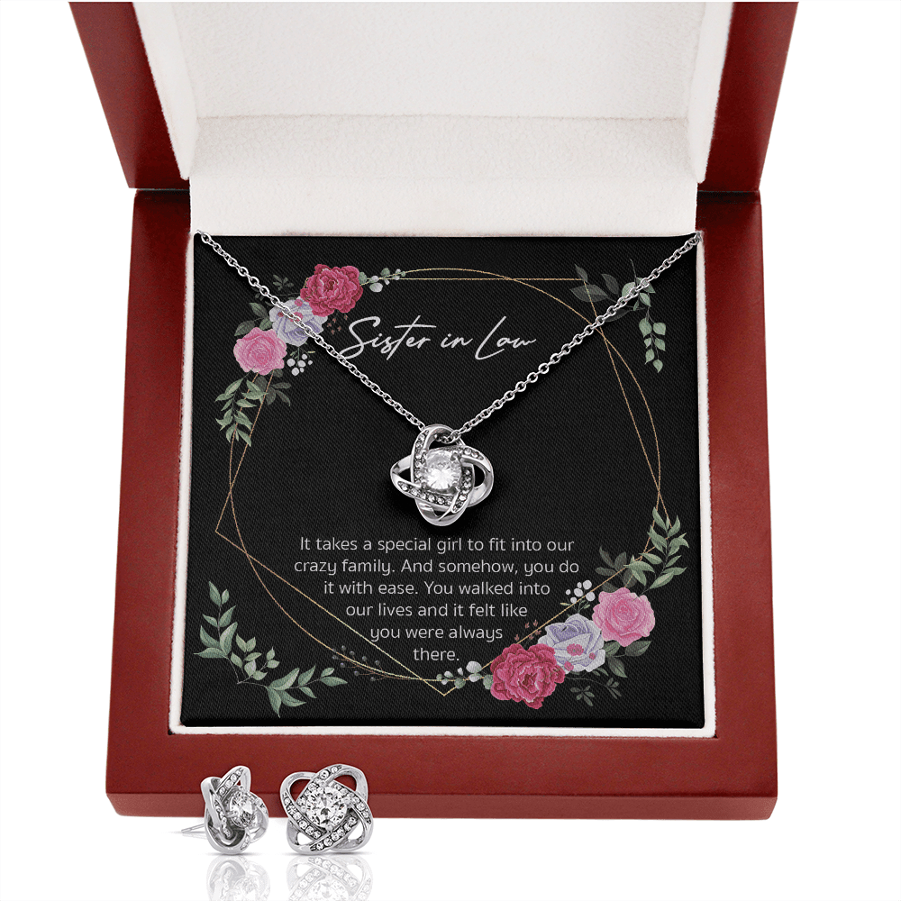 Gift For Sister In Law It Takes A Special Girl To Fit Into Our Family Love Knot With Free Earrings