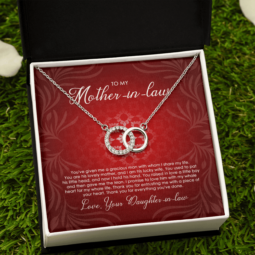 To Motherinlaw You Are His Lovely Mother And I Am His Lucky Wife Perfect Pair Necklace Toptrendygear