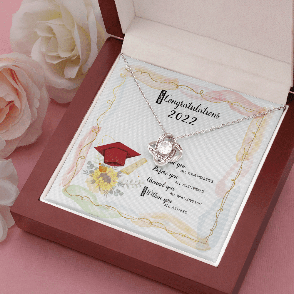 Within You All You Need Love Knot Necklace Graduation Gift For Daughter Toptrendygear