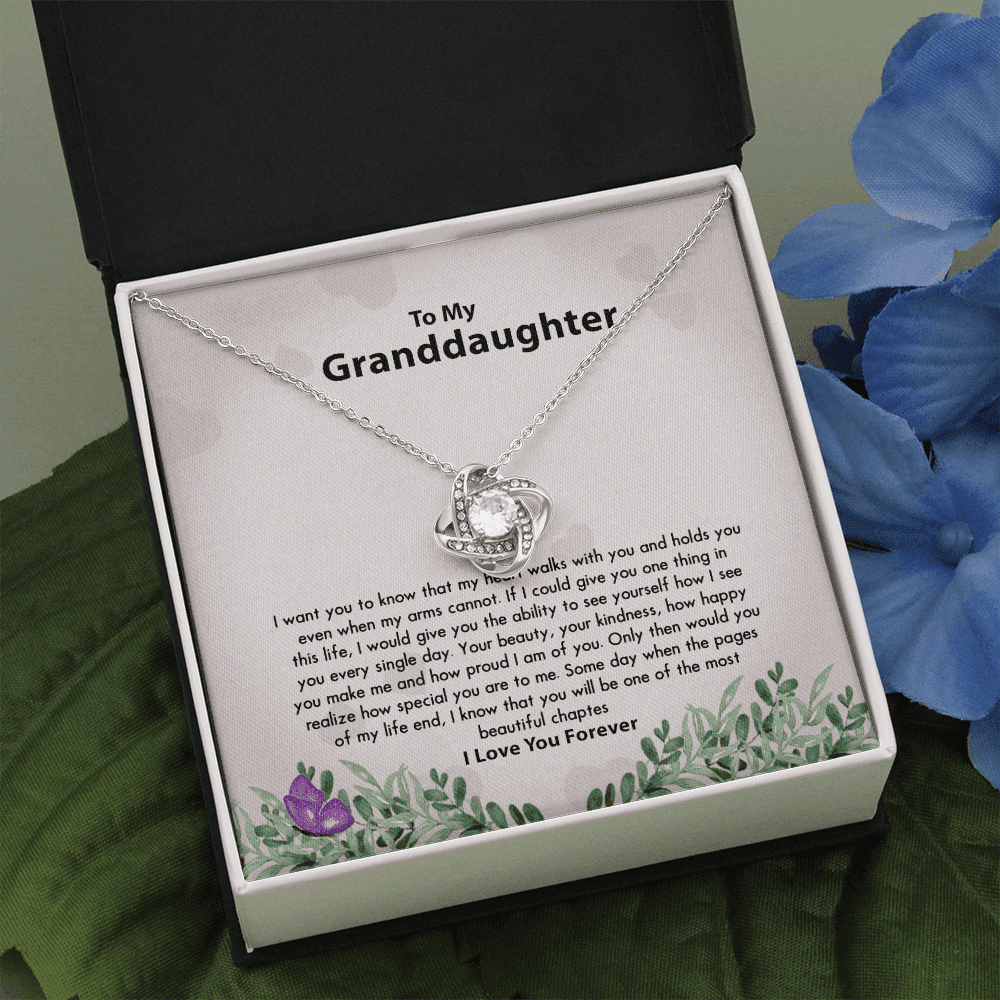 Give You One Thing In Life Love Knot Necklace Gift For Granddaughter Love Knot Necklace