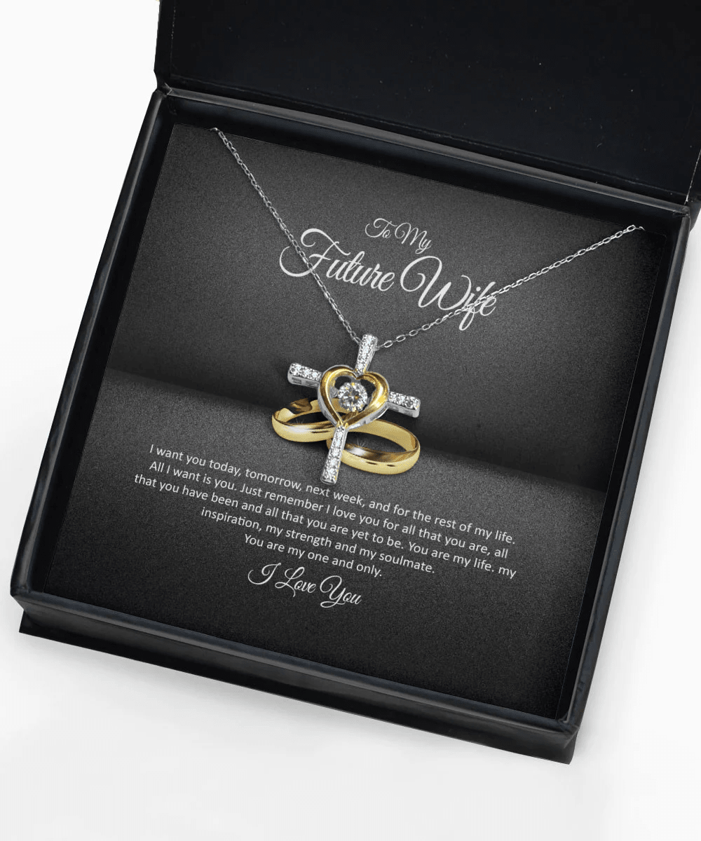 Wife Necklace You Are My One And Only Anniversary Gift For Wife Cross Dancing Necklace Toptrendygear