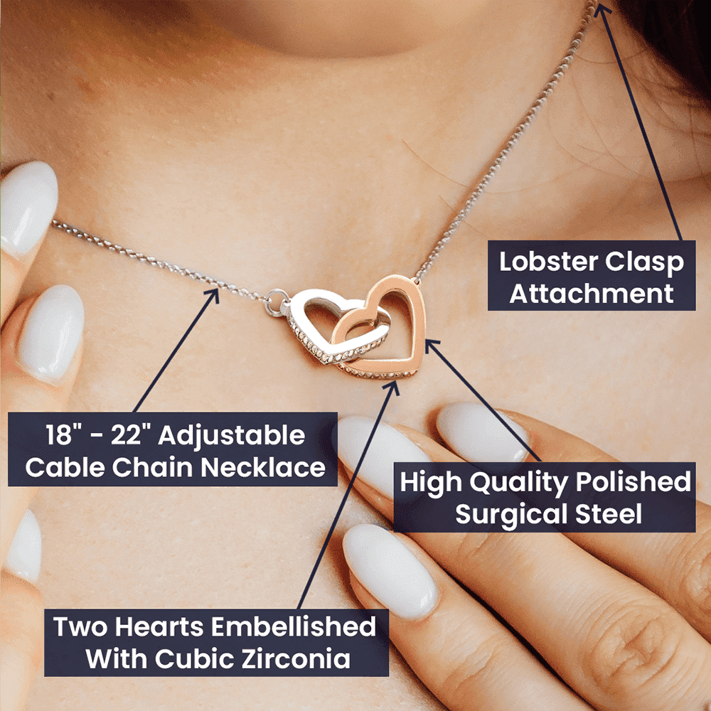 For All That You Have Given Taught And Shared Custom Name Interlocking Hearts Necklace Mother's Day Gifts Toptrendygear