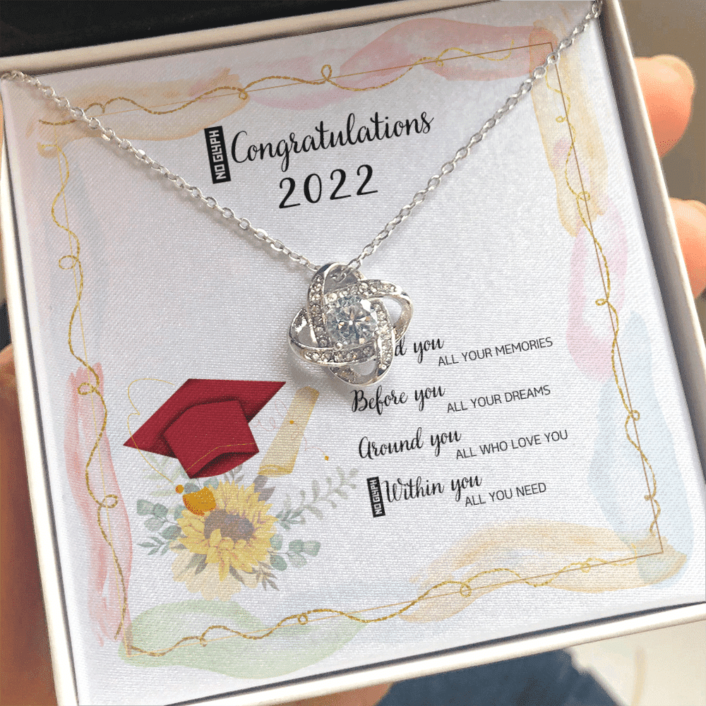 Within You All You Need Love Knot Necklace Graduation Gift For Daughter Toptrendygear