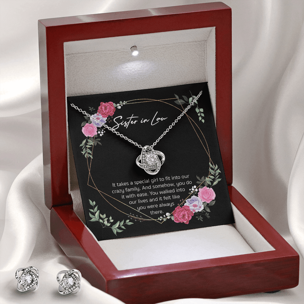 Gift For Sister In Law It Takes A Special Girl To Fit Into Our Family Love Knot With Free Earrings