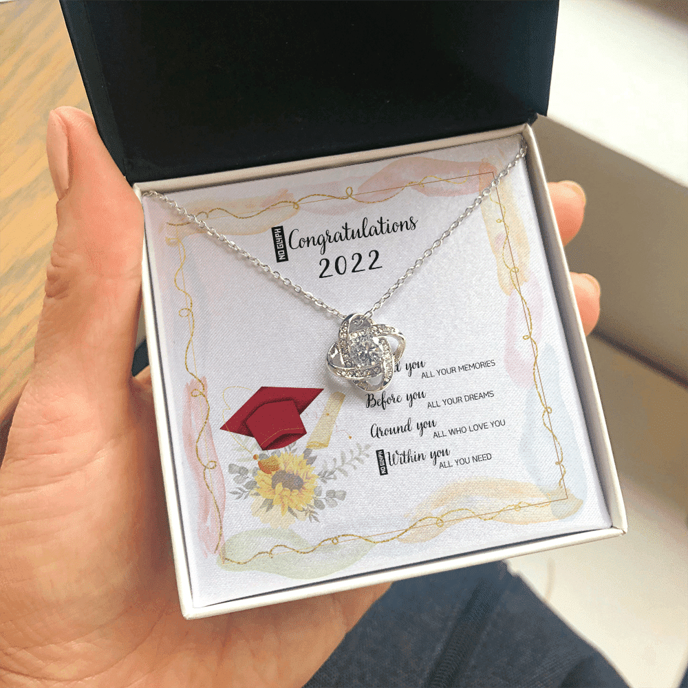 Within You All You Need Love Knot Necklace Graduation Gift For Daughter Toptrendygear