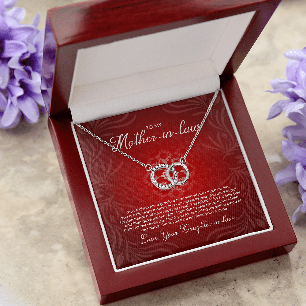To Motherinlaw You Are His Lovely Mother And I Am His Lucky Wife Perfect Pair Necklace Toptrendygear