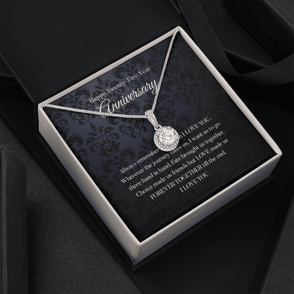 Wife Necklace, 25th Wedding Anniversary Necklace Gift For Wife Silver Anniversary Twenty Fifth Eternal Hope Necklace
