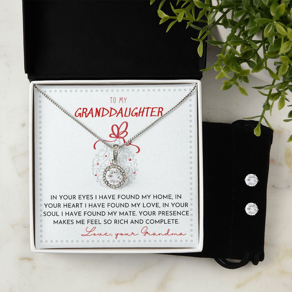 Granddaughter Necklace From Grandma In Your Eyes I Have Found My Home Eternal Hope Necklace Set