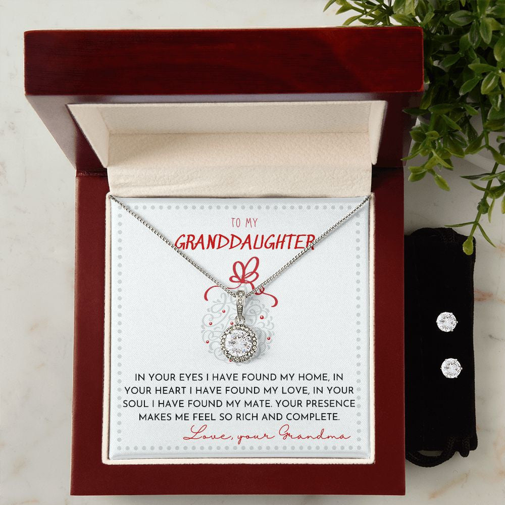Granddaughter Necklace From Grandma In Your Eyes I Have Found My Home Eternal Hope Necklace Set