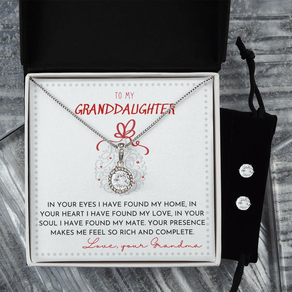 Granddaughter Necklace From Grandma In Your Eyes I Have Found My Home Eternal Hope Necklace Set