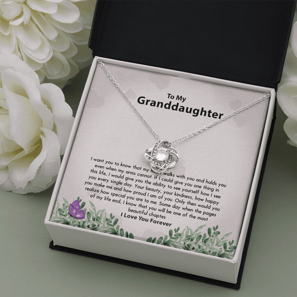 Give You One Thing In Life Love Knot Necklace Gift For Granddaughter Love Knot Necklace