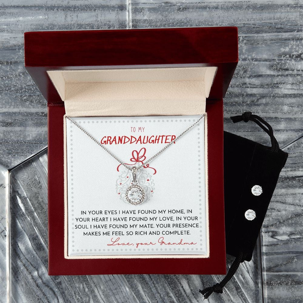 Granddaughter Necklace From Grandma In Your Eyes I Have Found My Home Eternal Hope Necklace Set
