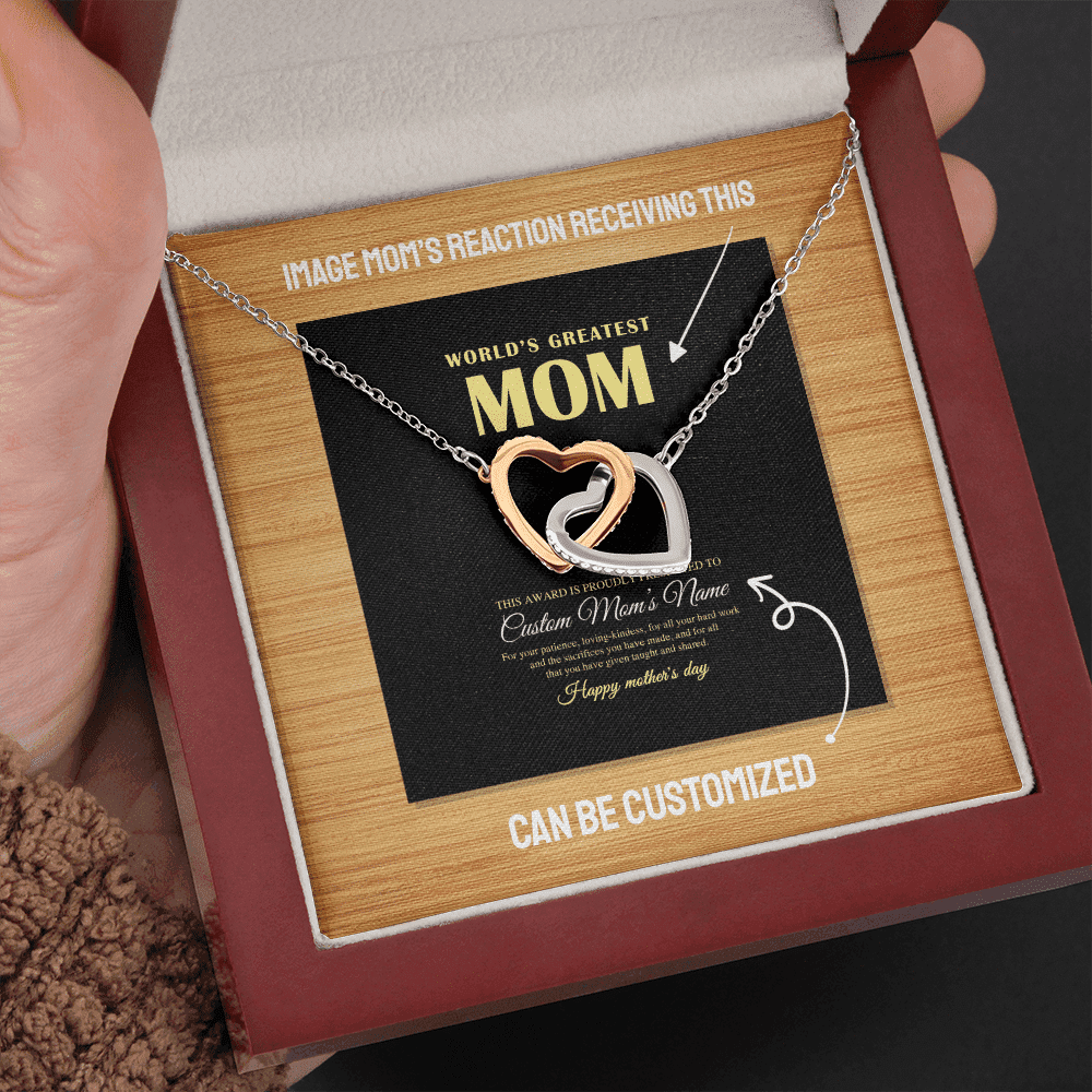 For All That You Have Given Taught And Shared Custom Name Interlocking Hearts Necklace Mother's Day Gifts Toptrendygear