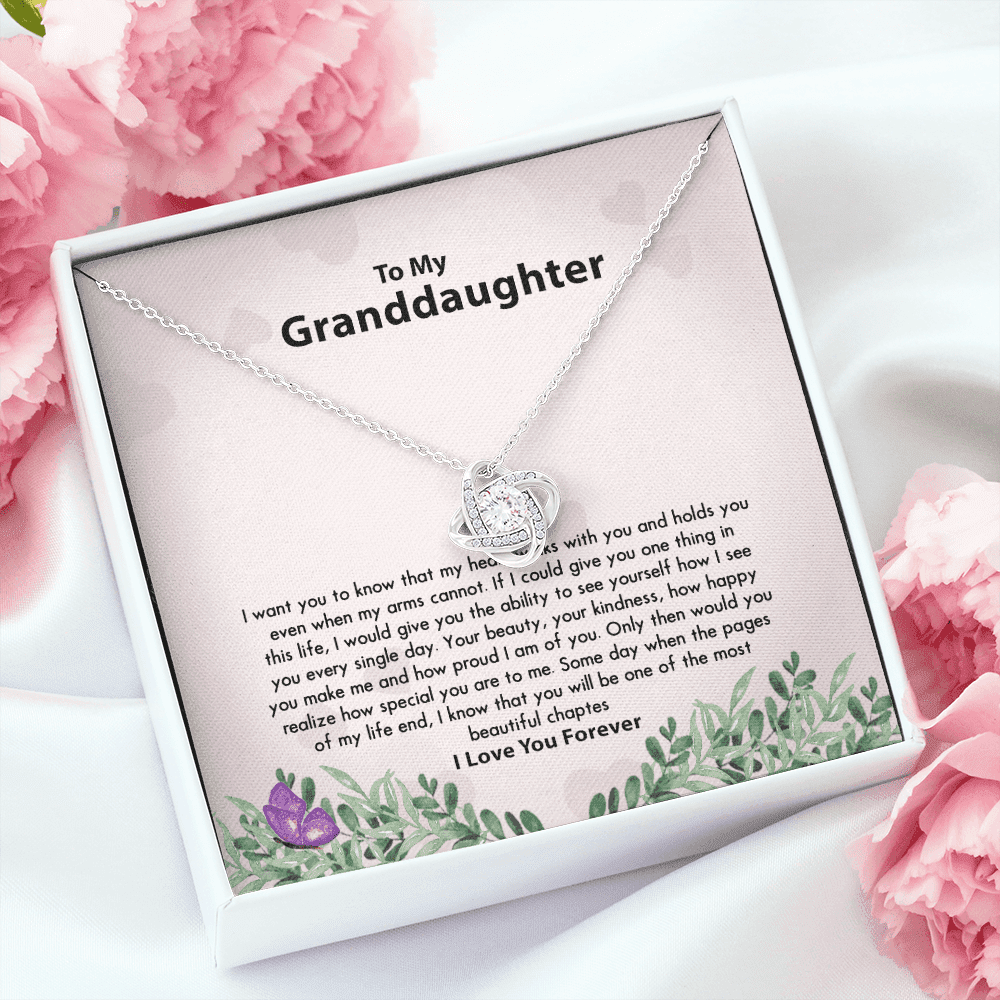 Give You One Thing In Life Love Knot Necklace Gift For Granddaughter Love Knot Necklace
