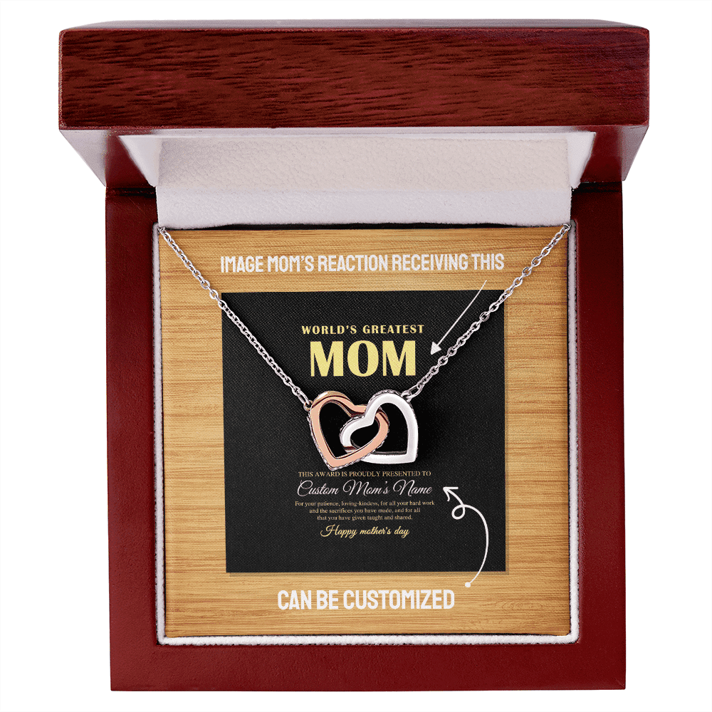 For All That You Have Given Taught And Shared Custom Name Interlocking Hearts Necklace Mother's Day Gifts Toptrendygear