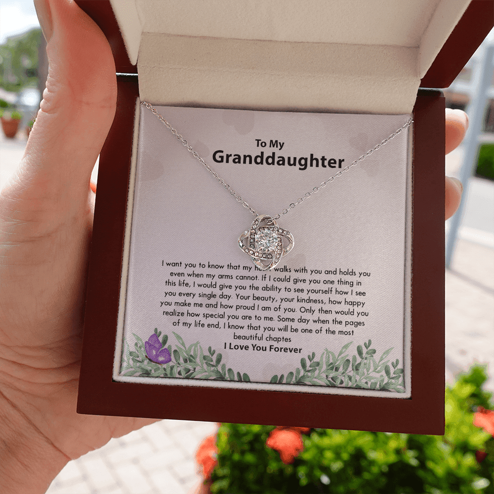 Give You One Thing In Life Love Knot Necklace Gift For Granddaughter Love Knot Necklace