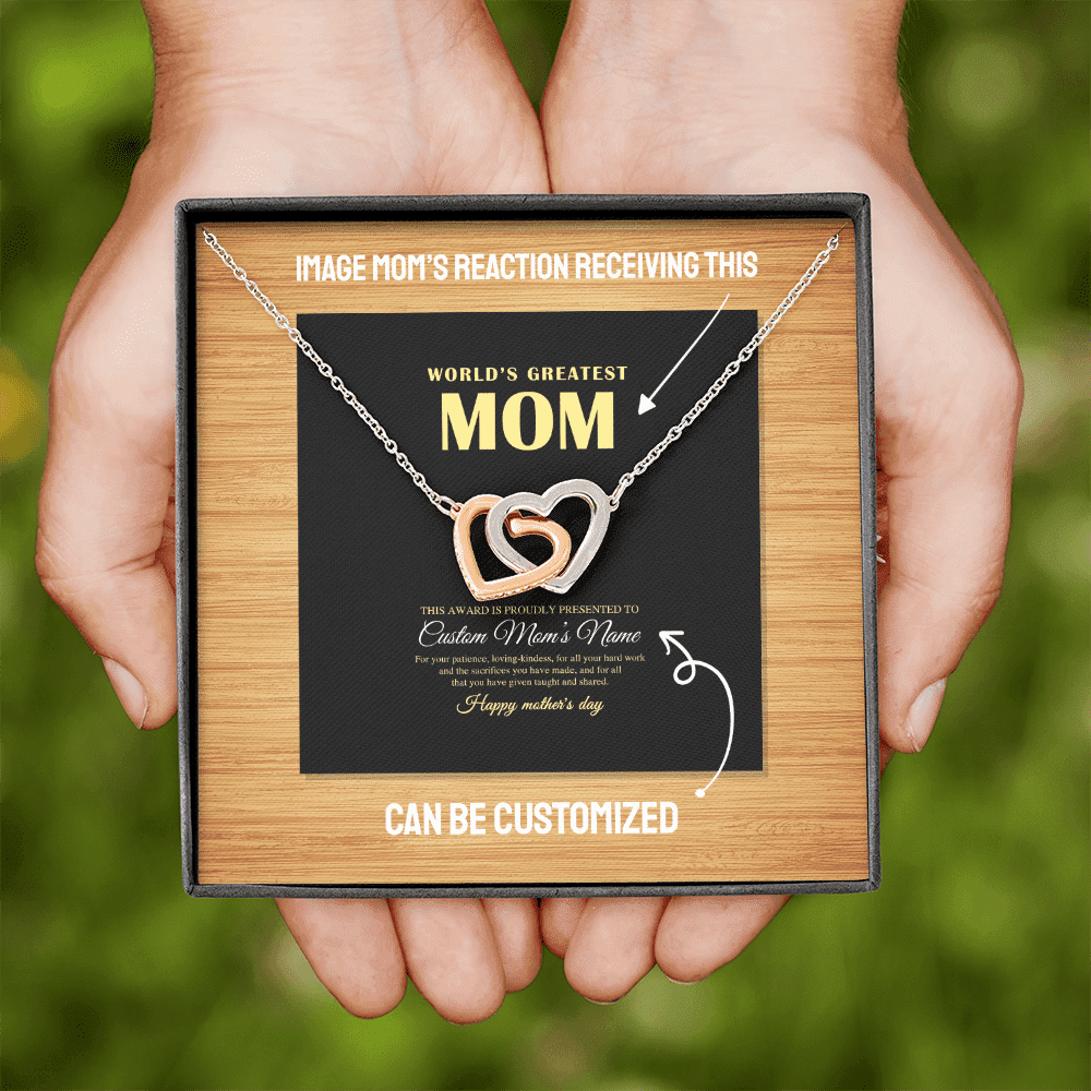 For All That You Have Given Taught And Shared Custom Name Interlocking Hearts Necklace Mother's Day Gifts Toptrendygear