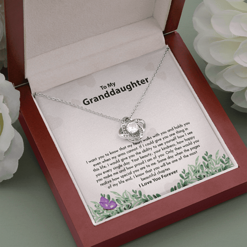 Give You One Thing In Life Love Knot Necklace Gift For Granddaughter Love Knot Necklace