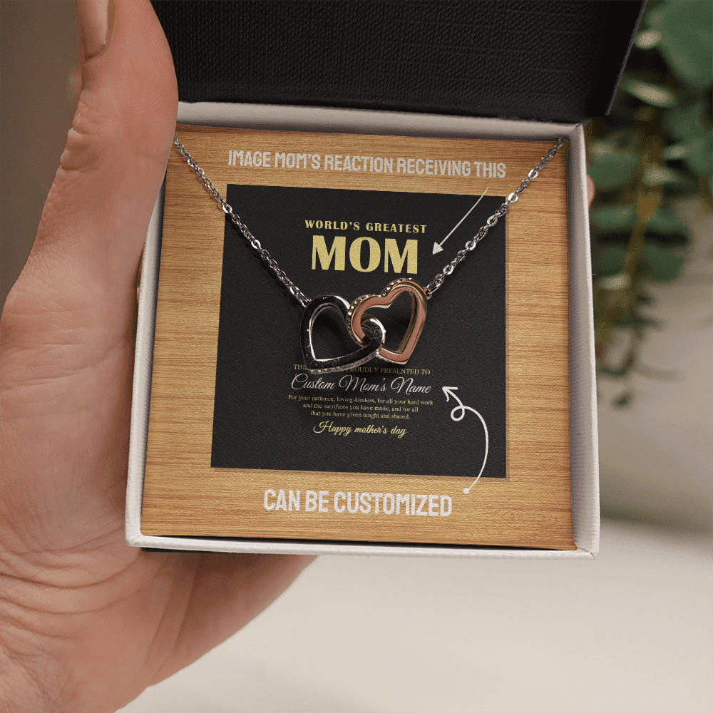 For All That You Have Given Taught And Shared Custom Name Interlocking Hearts Necklace Mother's Day Gifts Toptrendygear