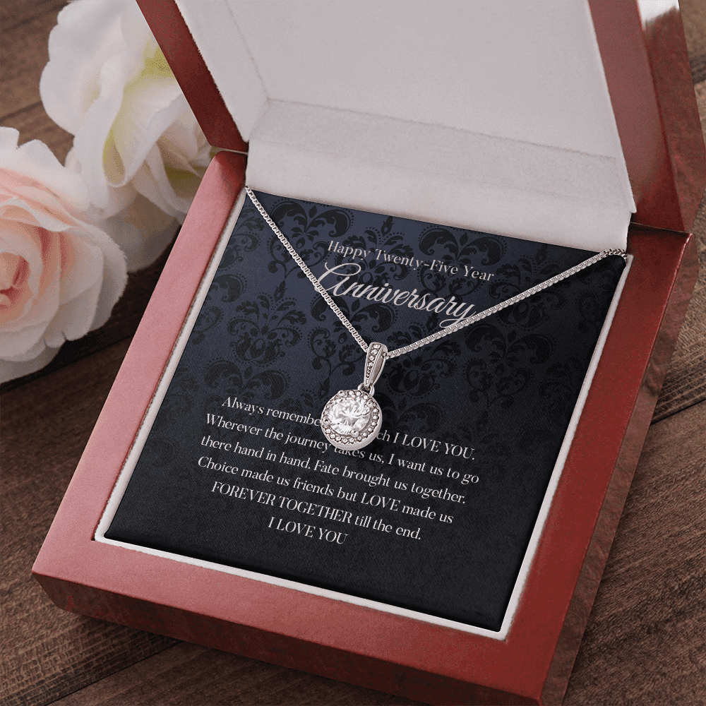 Wife Necklace, 25th Wedding Anniversary Necklace Gift For Wife Silver Anniversary Twenty Fifth Eternal Hope Necklace