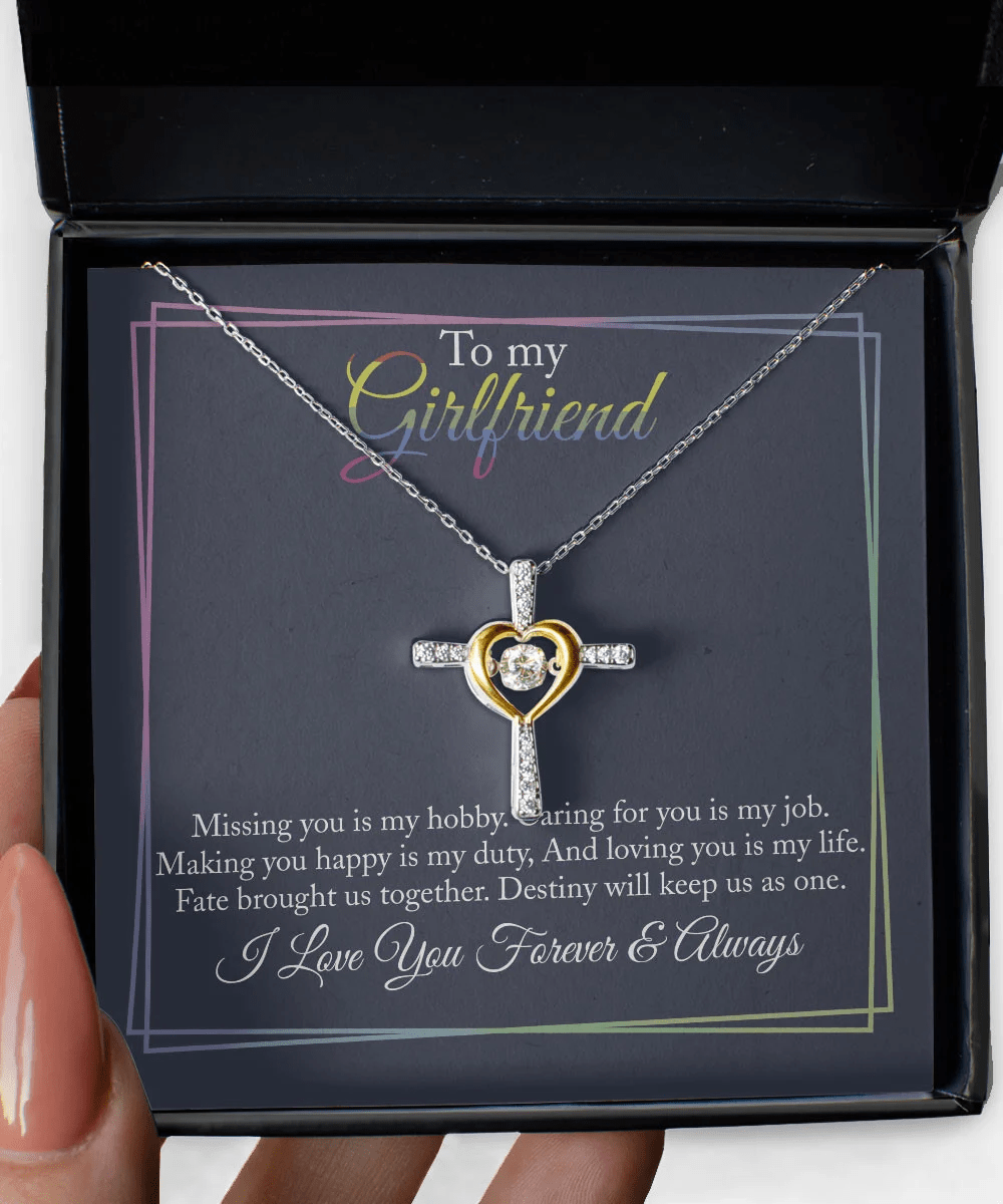 Necklaces For Girlfriend Missing You Is My Hobby Gift Ideas For Girlfriend Cross Dancing Necklace Toptrendygear