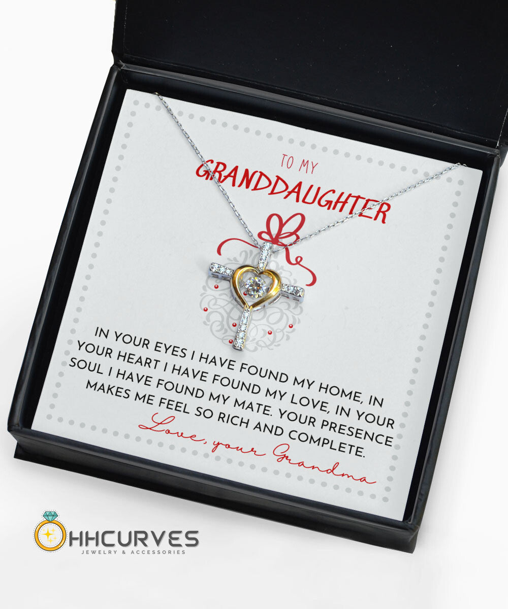 Granddaughter Necklace From Grandma In Your Eyes I Have Found My Home Cross Dancing Necklace