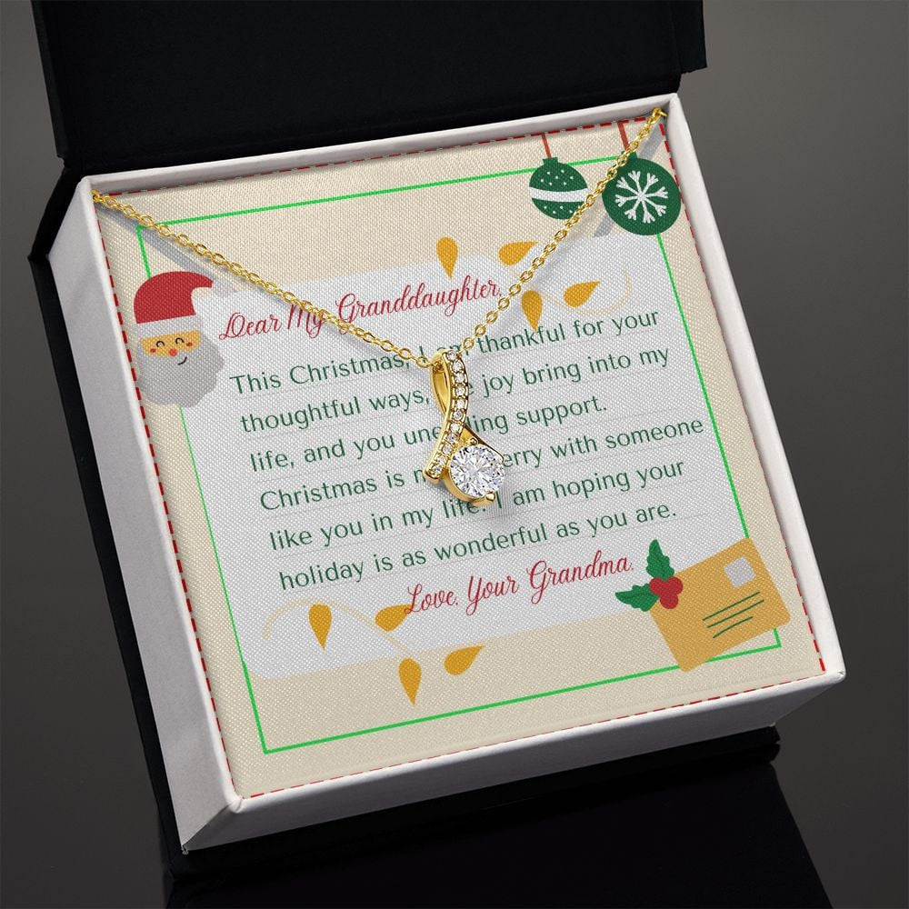 To My Granddaughter Necklace From Nana Hope Your Holiday Is As Wonderful As You Are Alluring Beauty Necklace