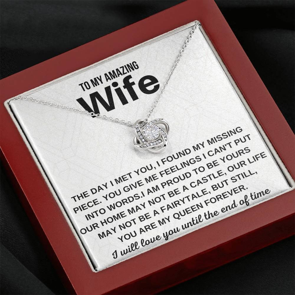 You Are My Queen Forever Love Knot Necklace Gift For Wife Toptrendygear