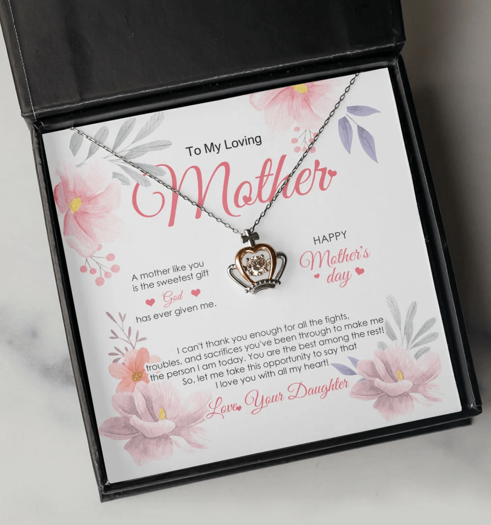 To My Mom For All The Time You Are Mother's Day Gift For Mom Crown Necklace Toptrendygear