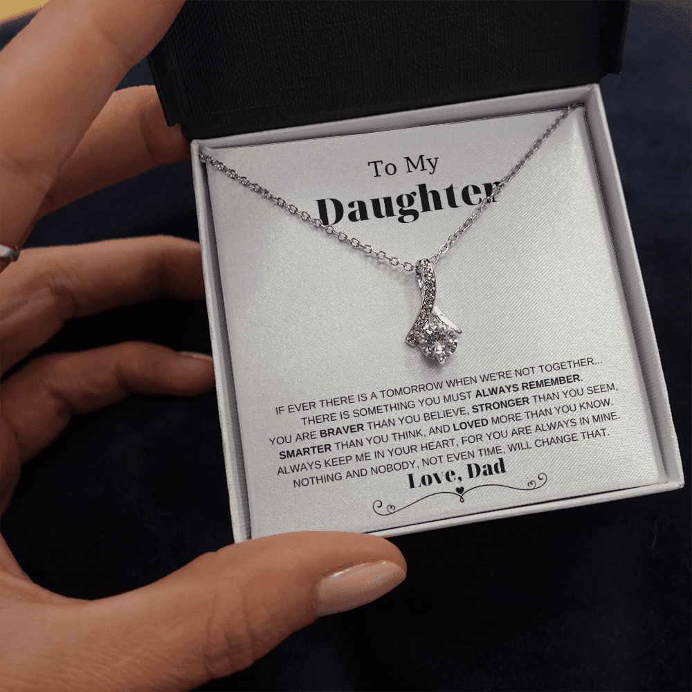 Daughter Necklace You Are Brave Than You Belive Gift For Daughter From Dad Alluring Beauty Necklace