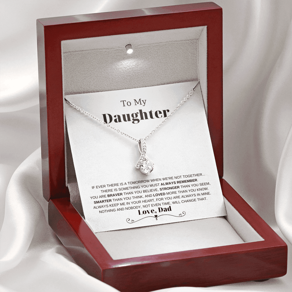 Daughter Necklace You Are Brave Than You Belive Gift For Daughter From Dad Alluring Beauty Necklace