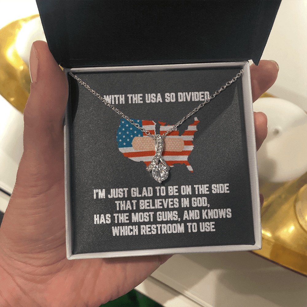 With The USA So Divided I Believe In God Alluring Beauty Necklace Gift For Her Toptrendygear