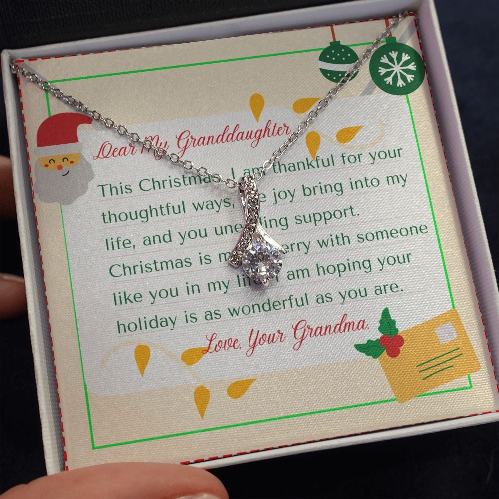 To My Granddaughter Necklace From Nana Hope Your Holiday Is As Wonderful As You Are Alluring Beauty Necklace