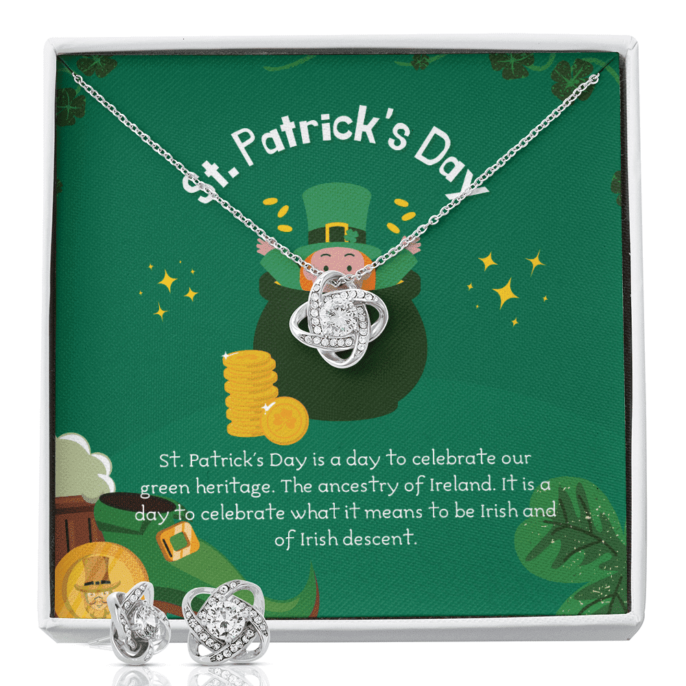 It Is A Day To Celebrate What It Means Love Knot Set Gift For Her Happy Patrick's Day Toptrendygear