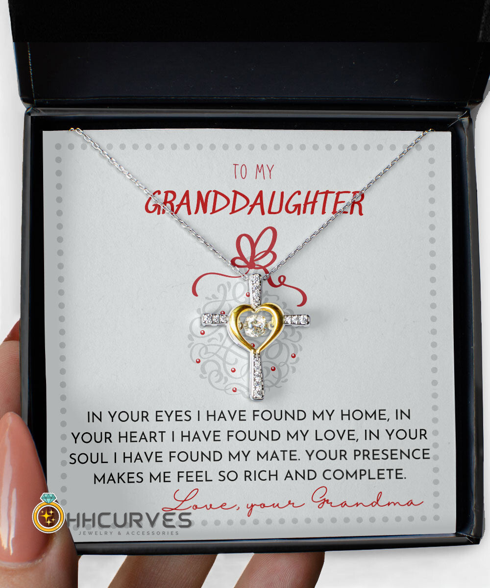 Granddaughter Necklace From Grandma In Your Eyes I Have Found My Home Cross Dancing Necklace