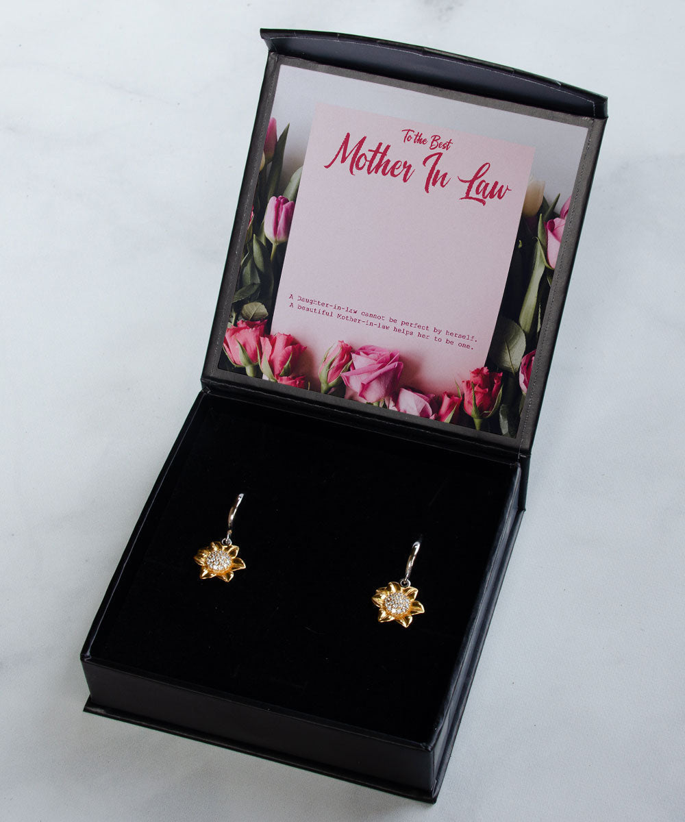 A Beautiful Mother In Law Helps Her To Be One Gift For Mother In Law Sunflower Earrings
