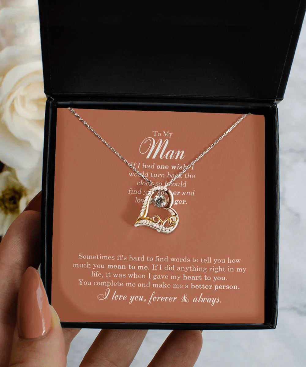 To My Man If I Had One Wish I Would Love Dancing Necklace