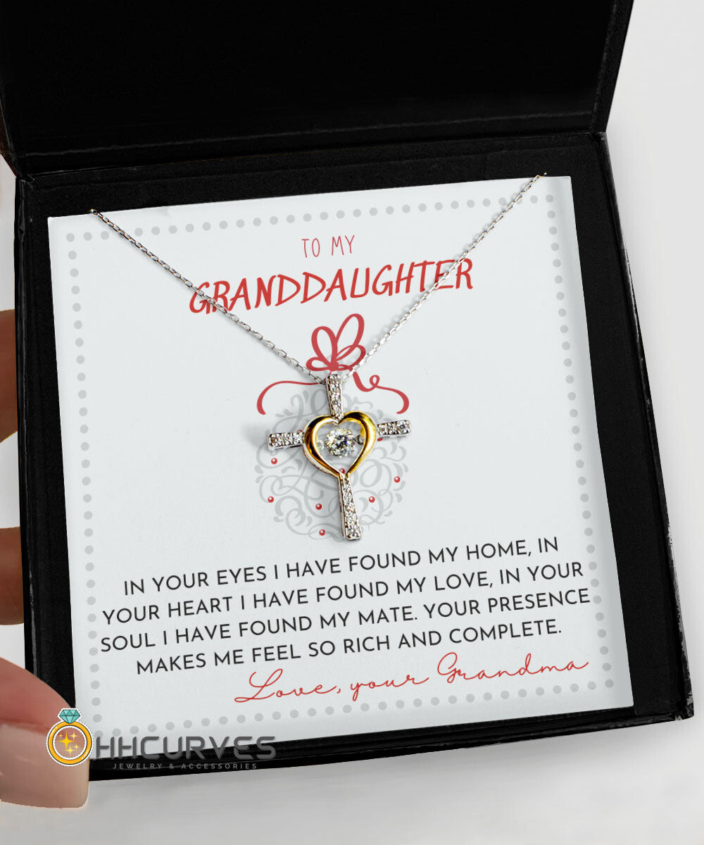 Granddaughter Necklace From Grandma In Your Eyes I Have Found My Home Cross Dancing Necklace