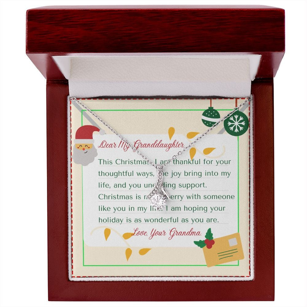 To My Granddaughter Necklace From Nana Hope Your Holiday Is As Wonderful As You Are Alluring Beauty Necklace