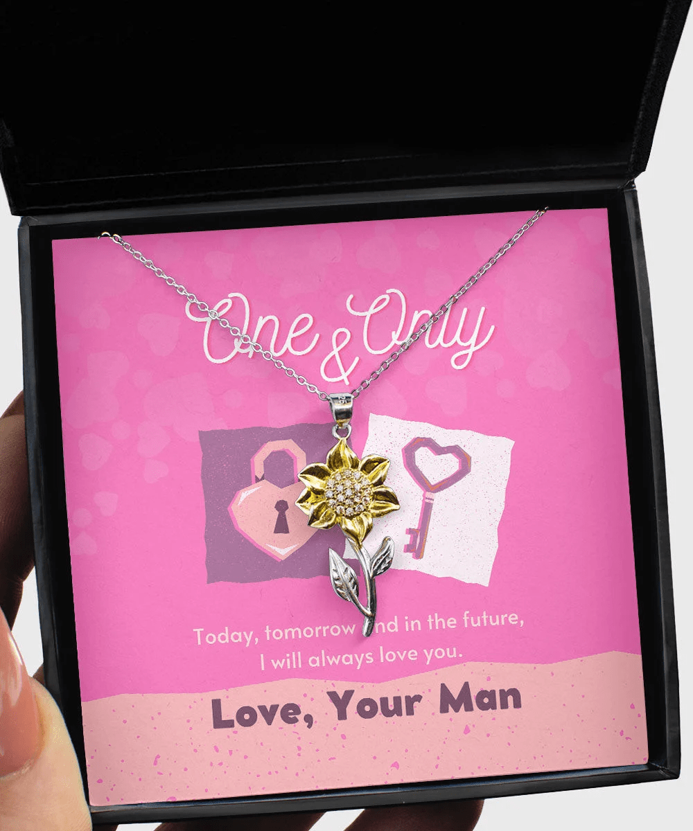 To One And Only Today Or Tomorrow I Will Always Love You Sunflower Pendant Necklace
