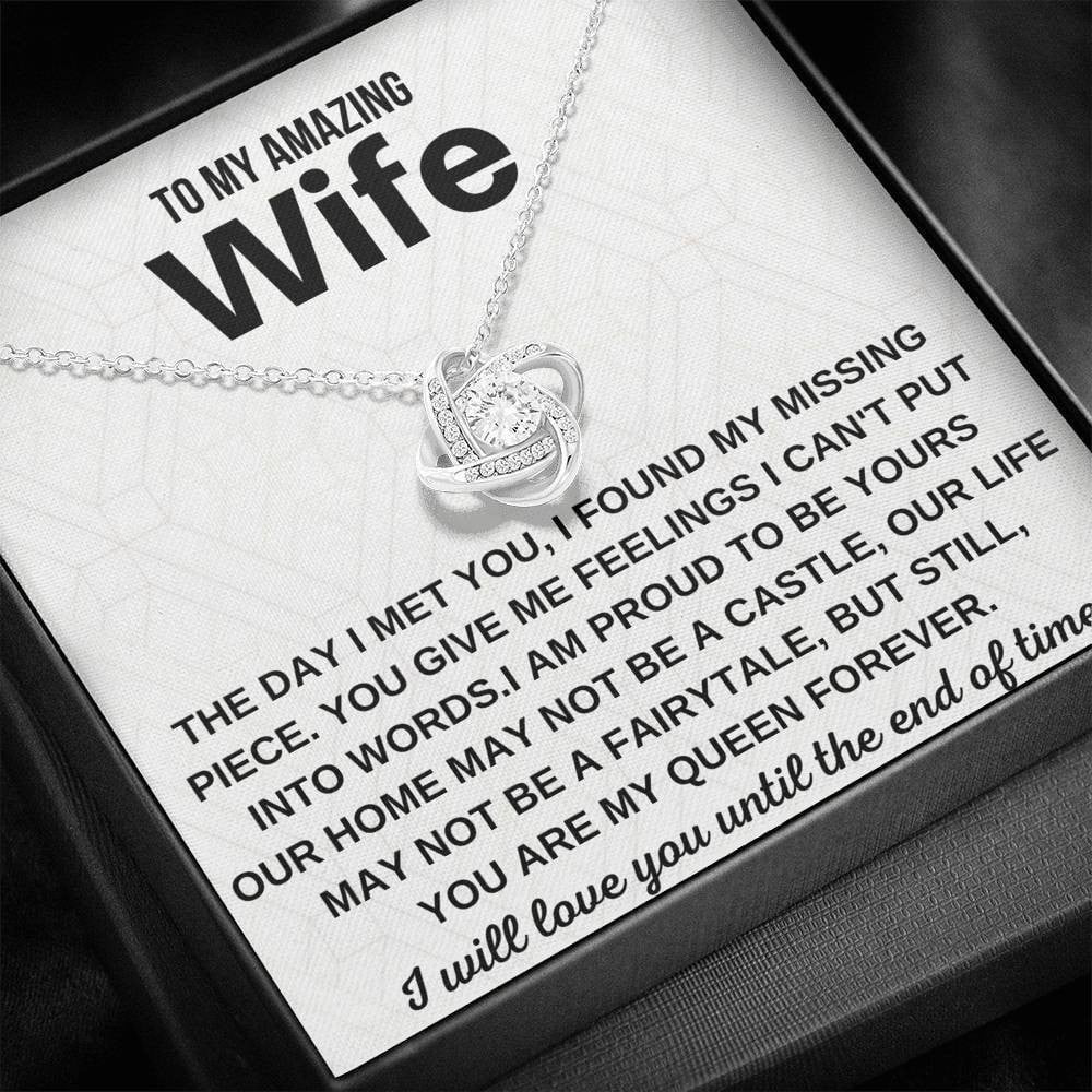 You Are My Queen Forever Love Knot Necklace Gift For Wife Toptrendygear