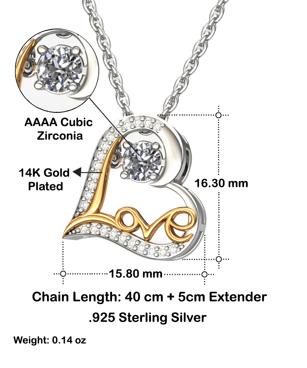 To My Soulmate Love Dancing Sunflower Christmas Necklace, Gift For Her