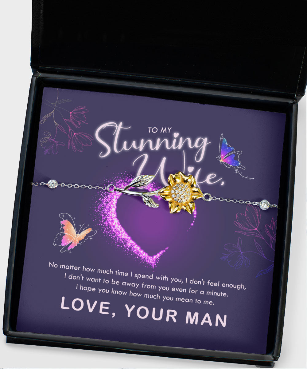 To My Stunning Wife I Hope You Know How Much You Mean To Me Sunflower Bracelet