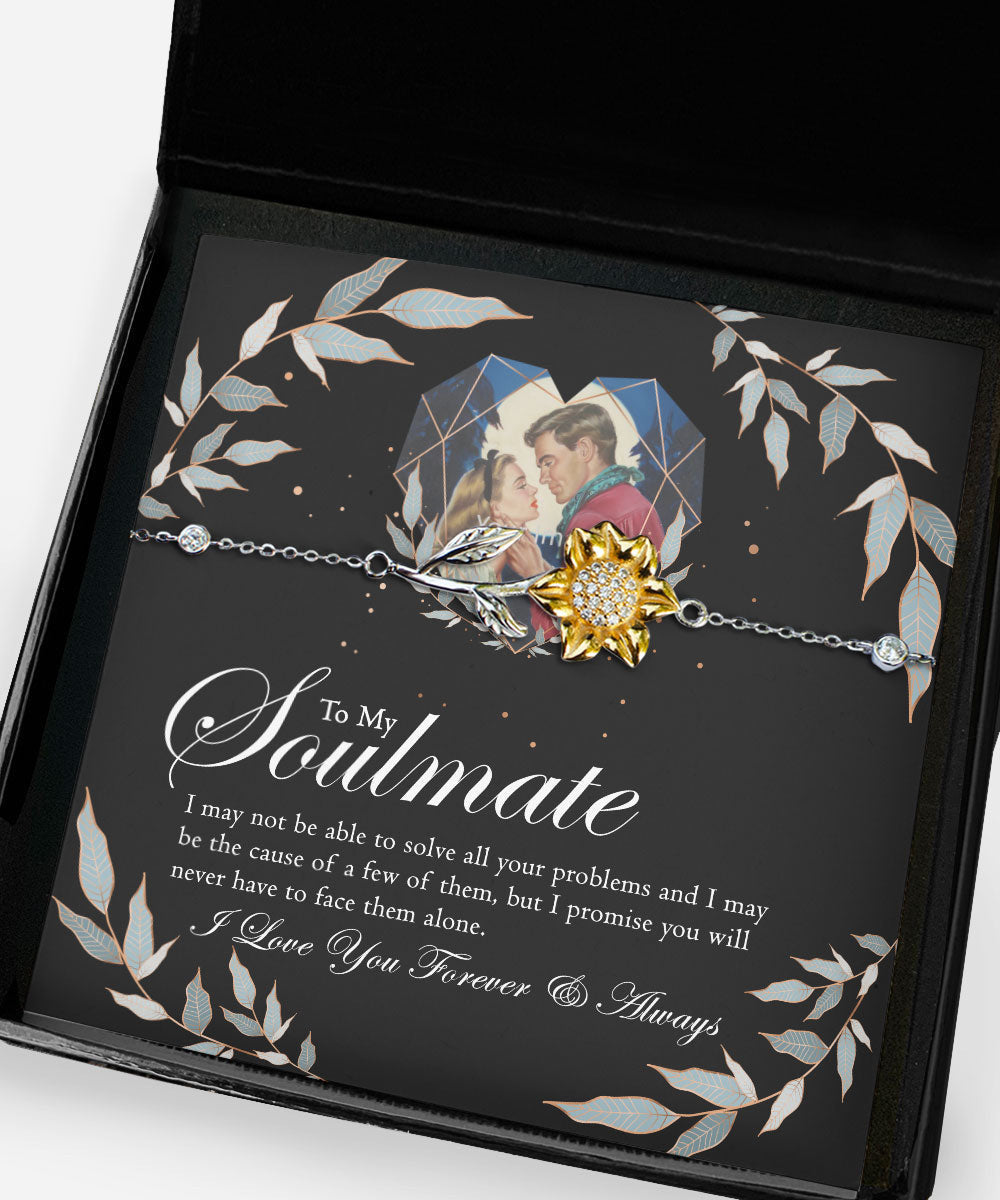 To Wife Girlfriend Soulmate Love Forever And Always Sunflower Bracelet